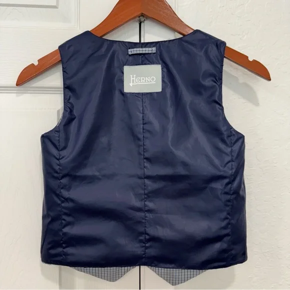 Herno Boys Reversible Puffer Vest Size 8A - Picture 5 of 13